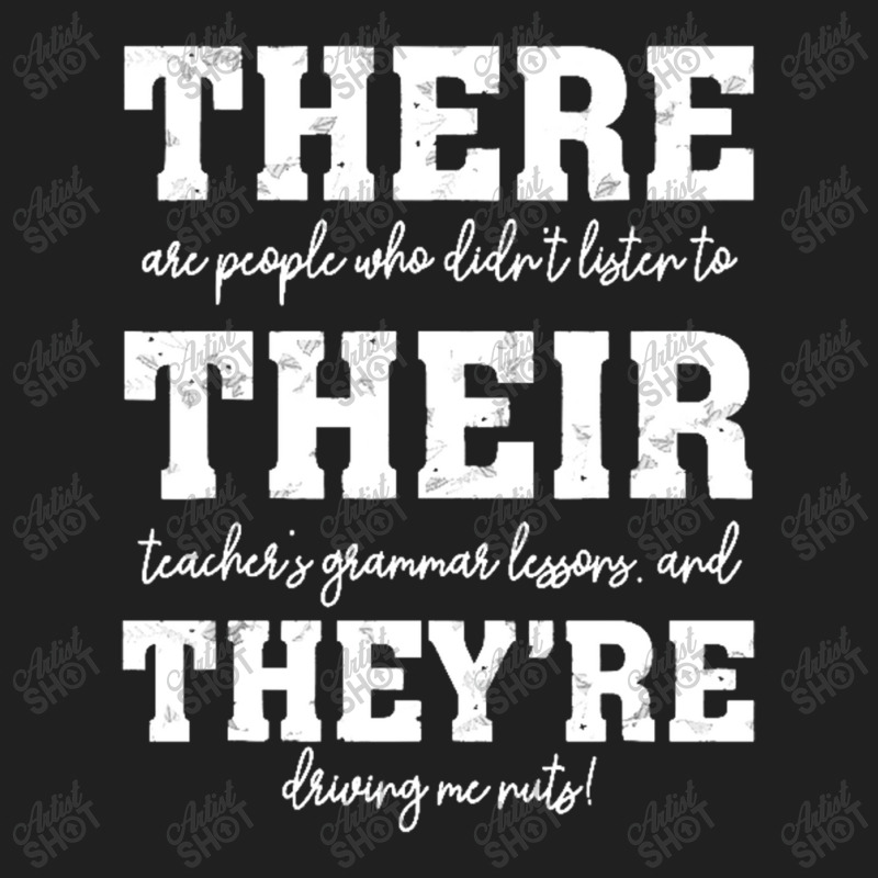 There Their They're English Grammar Teacher Funny Quotes Ladies Polo Shirt by daniellepaine | Artistshot