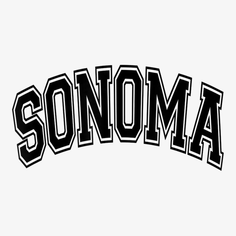 Sonoma California Varsity Style Text Gray With Black Print T Shirt Ladies Fitted T-Shirt by michealamifflin | Artistshot