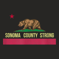 Sonoma Strong  Sonoma County Strong  California Flag T Shirt Ladies Fitted T-shirt | Artistshot