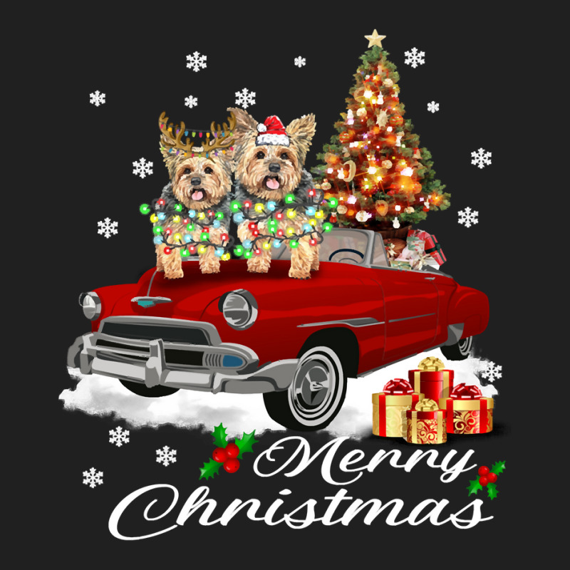 Dog Yorkshire Terrier On Red Truck Christmas Pajama Dogs 77 Paw Ladies Polo Shirt by permad | Artistshot