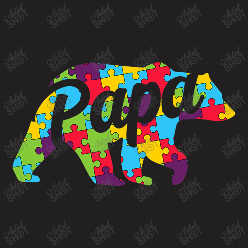 Autism Papa Bear Autism Awareness T-Shirt by mrlee | Artistshot