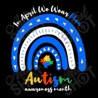 Autism Rainbow In April We Wear Blue Autism Awareness Month Men's Long Sleeve Pajama Set | Artistshot