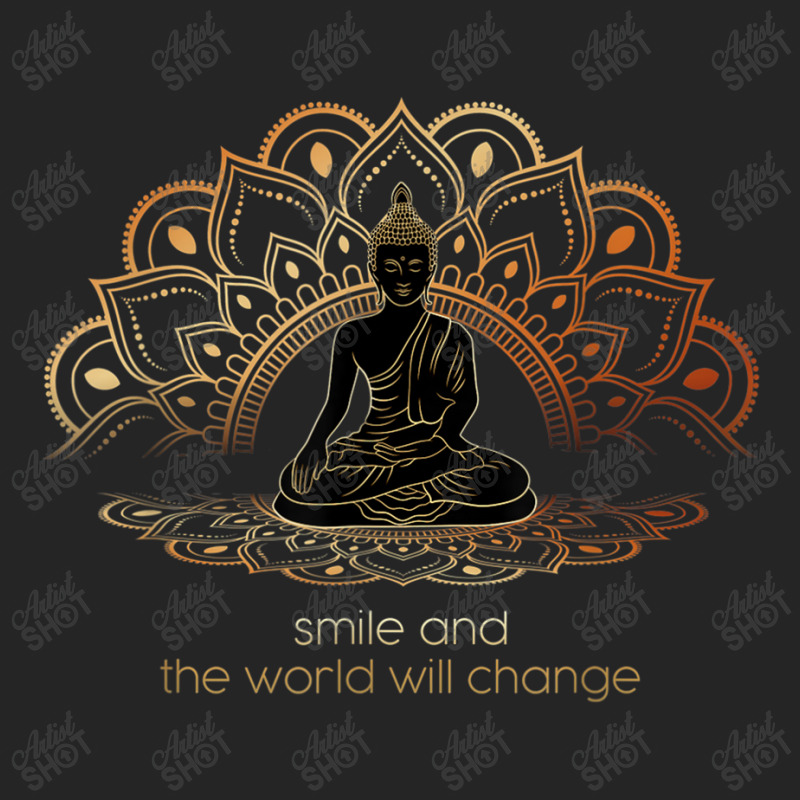 Buddhism Buddha Mandala Smile And The World Will Change Yoga Unisex Hoodie | Artistshot