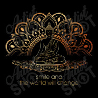 Buddhism Buddha Mandala Smile And The World Will Change Yoga Long Sleeve Shirts | Artistshot