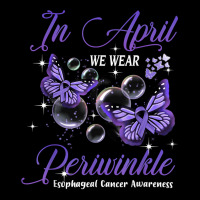 In April We Wear Periwinkle Butterfly Esophageal Cancer T Shirt Lightweight Hoodie | Artistshot