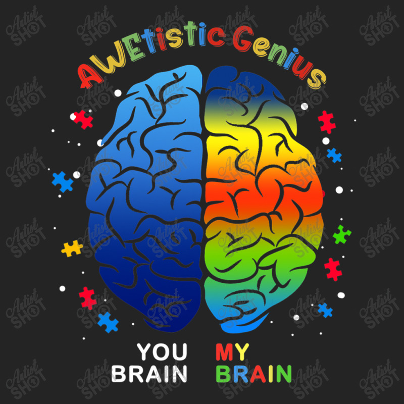 Awetistic Genius Support Autism Awareness Month 3/4 Sleeve Shirt by mrlee | Artistshot