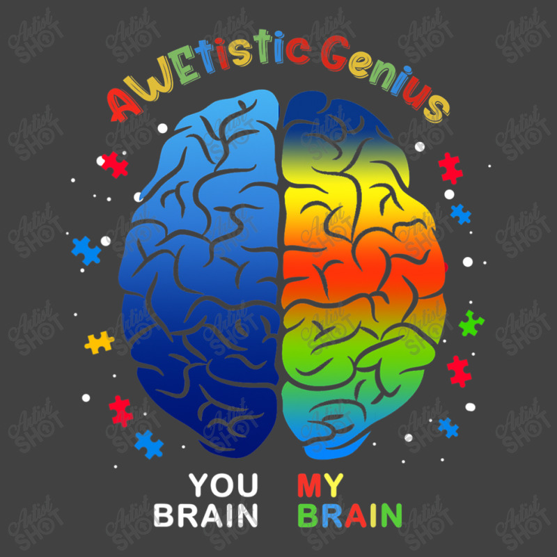 Awetistic Genius Support Autism Awareness Month Vintage T-Shirt by mrlee | Artistshot