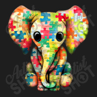 Baby Elephant Hippie Autism Awareness Puzzle Elephant Classic T-shirt | Artistshot