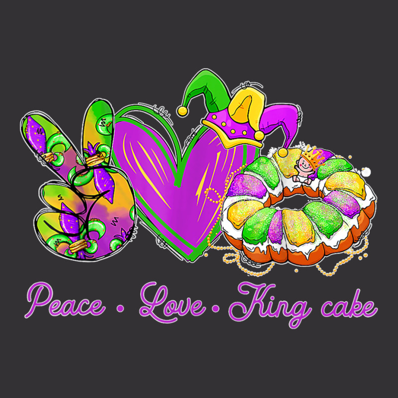 Peace Love King Cake Funny Mardi Gras Party Carnival Gifts T Shirt Vintage Hoodie | Artistshot