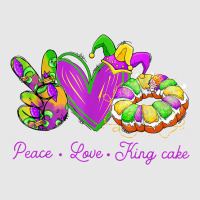 Peace Love King Cake Funny Mardi Gras Party Carnival Gifts T Shirt Hoodie & Jogger Set | Artistshot