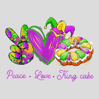 Peace Love King Cake Funny Mardi Gras Party Carnival Gifts T Shirt Men's Polo Shirt | Artistshot