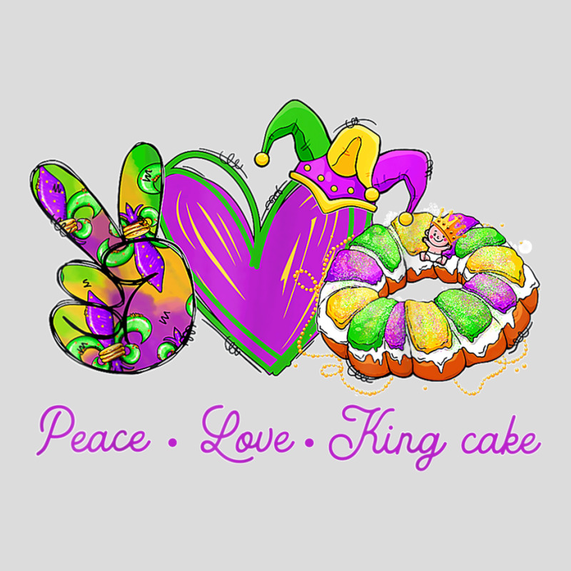 Peace Love King Cake Funny Mardi Gras Party Carnival Gifts T Shirt Men's Polo Shirt | Artistshot