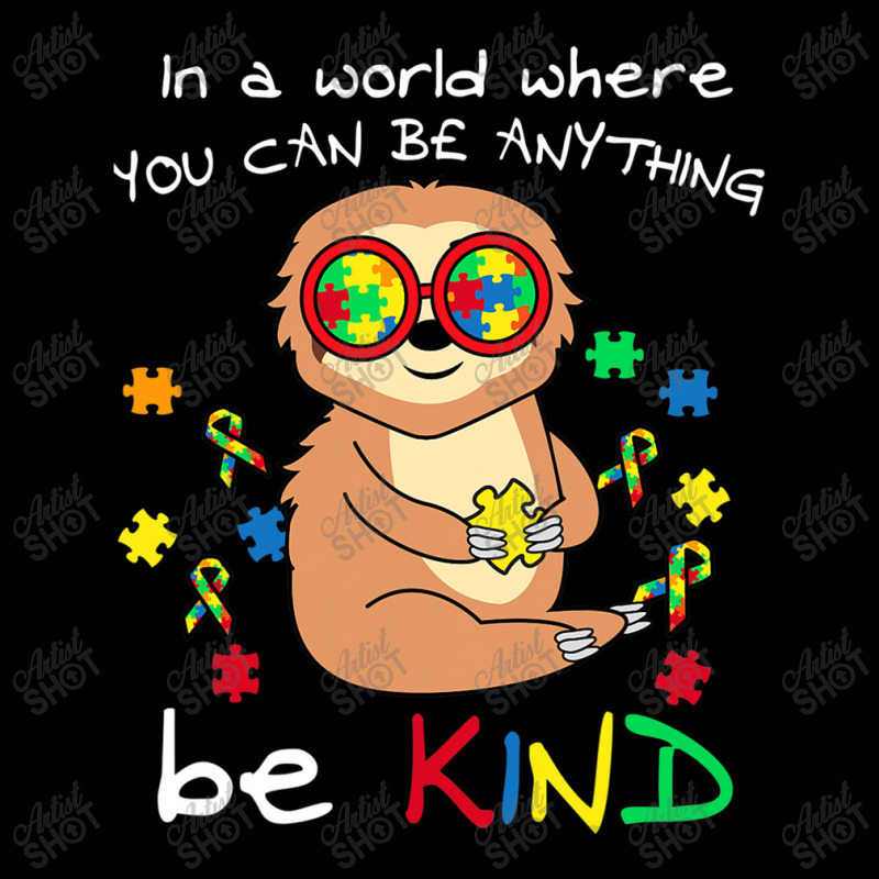 Be Kind Sloth Puzzle Piece Cool Autism Awareness Zipper Hoodie by mrlee | Artistshot