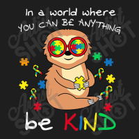 Be Kind Sloth Puzzle Piece Cool Autism Awareness Classic T-shirt | Artistshot