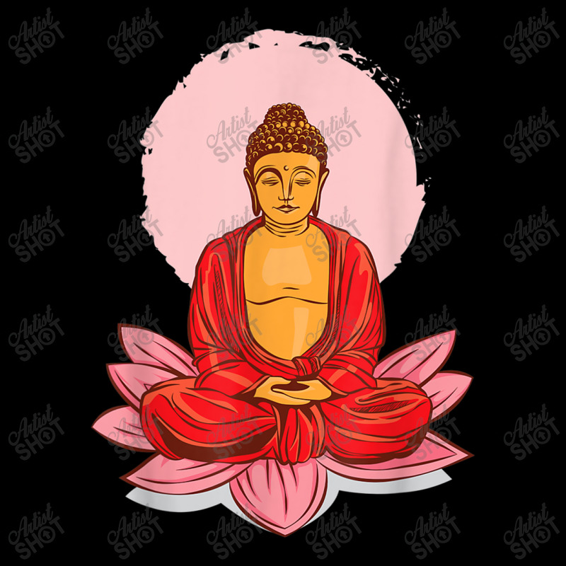 Buddhism Buddha On Lotus Meditation Buddhism Pocket T-Shirt by criticizematter | Artistshot