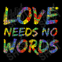 Colorful Autism Puzzle Piece Love Needs No Words Long Sleeve Shirts | Artistshot