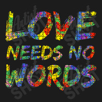 Colorful Autism Puzzle Piece Love Needs No Words Hoodie & Jogger Set | Artistshot