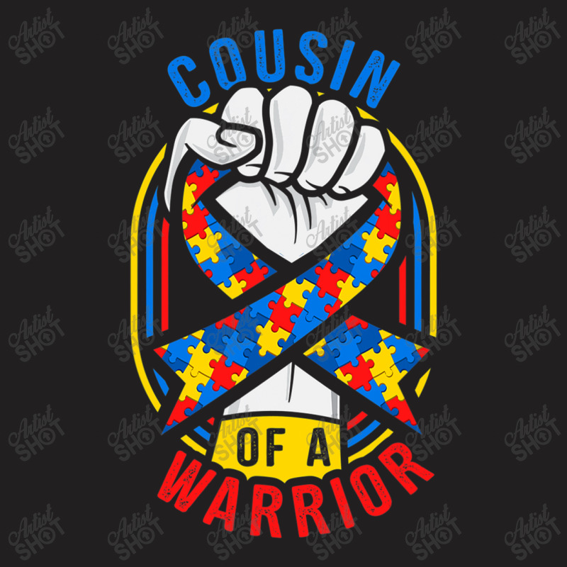 Cousin Of A Warrior Autism Awareness Matching T-Shirt by mrlee | Artistshot