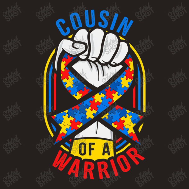 Cousin Of A Warrior Autism Awareness Matching Tank Top by mrlee | Artistshot