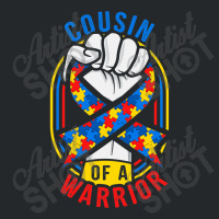 Cousin Of A Warrior Autism Awareness Matching Crewneck Sweatshirt | Artistshot