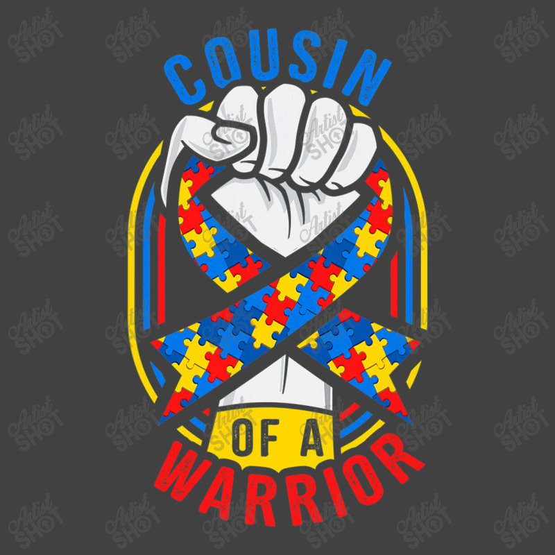 Cousin Of A Warrior Autism Awareness Matching Vintage T-Shirt by mrlee | Artistshot