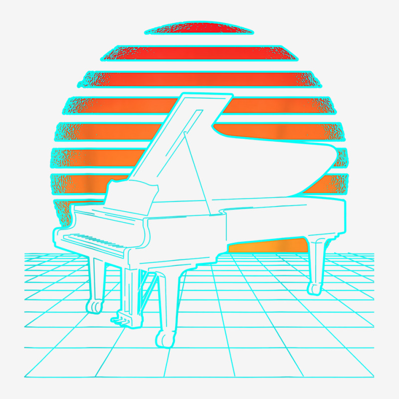 Piano Retro Wave Futurism 80s Sunset Pianist Musician T Shirt Camper Cup | Artistshot