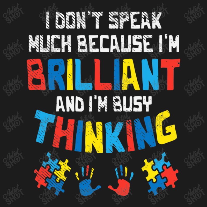 Don't Speak Much Busy Thinking Autism Awareness Hoodie & Jogger set by mrlee | Artistshot