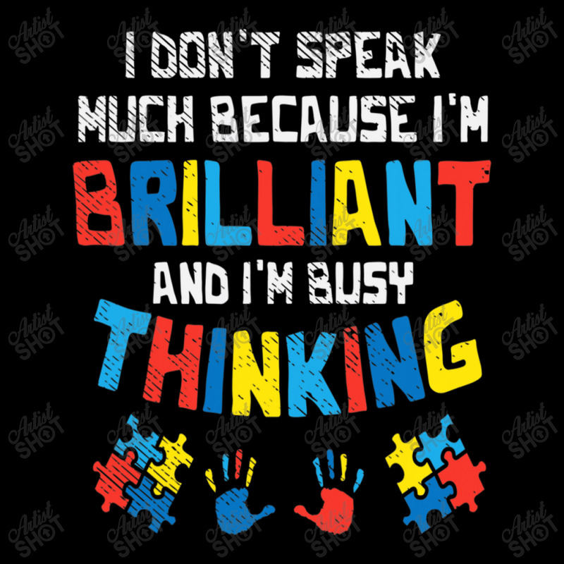 Don't Speak Much Busy Thinking Autism Awareness Fleece Short by mrlee | Artistshot