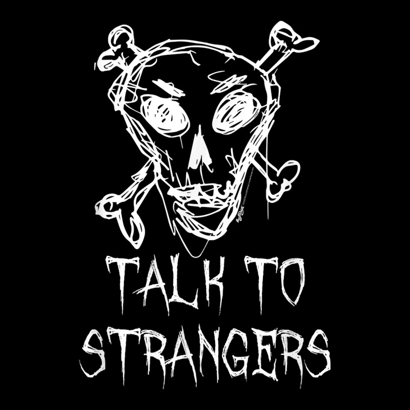 Talk To Strangers Halloween Costume Word Design T Shirt Adjustable Cap | Artistshot