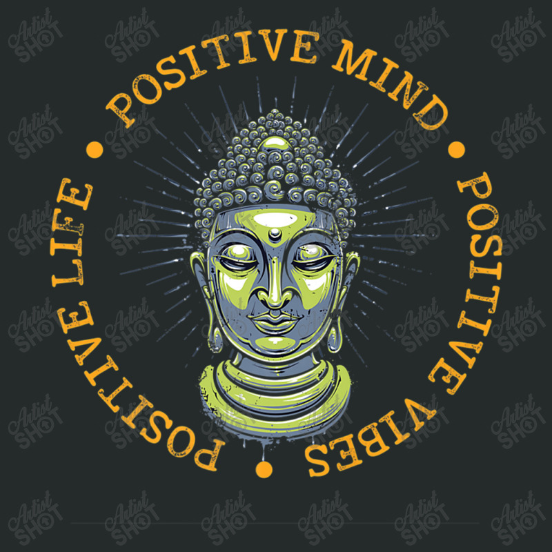 Buddhism Positive Life Positive Mind Buddha Meditation Women's Triblend Scoop T-shirt by criticizematter | Artistshot