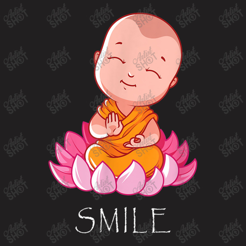 Buddhism Smile Baby Buddha On A Lotus Flower Yoga T-shirt | Artistshot