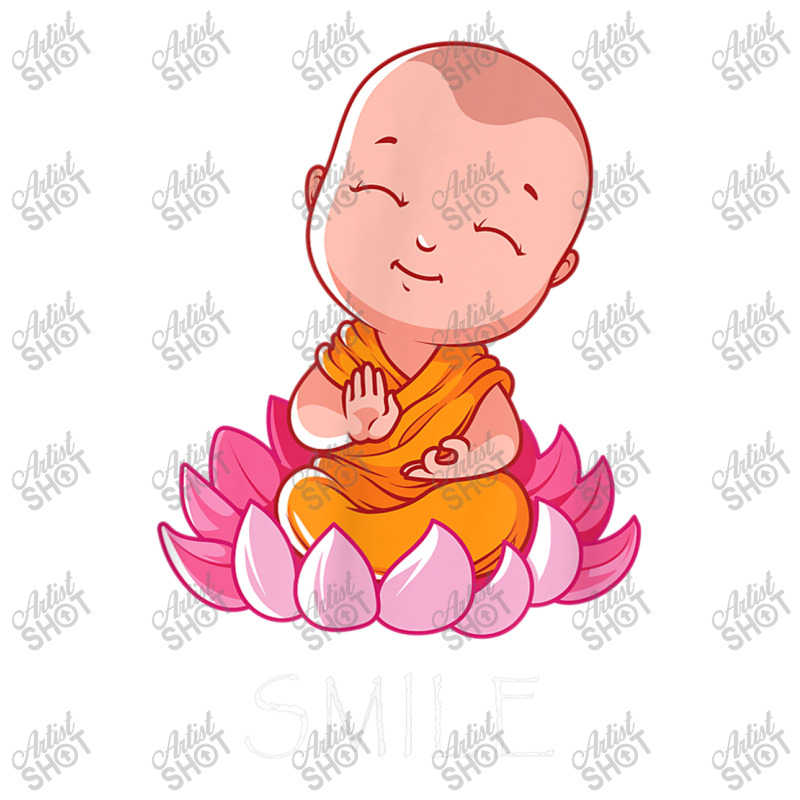 Buddhism Smile Baby Buddha On A Lotus Flower Yoga Stainless Steel Water Bottle | Artistshot