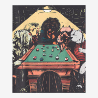 Game Night Dogs On Billiards Pool Table Shooting 8 Ball T Shirt Classic T-shirt | Artistshot