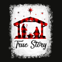 Christian Jesus Christmas Nativity True Story Of Jesus Birth With Red  Scorecard Crop Tee | Artistshot