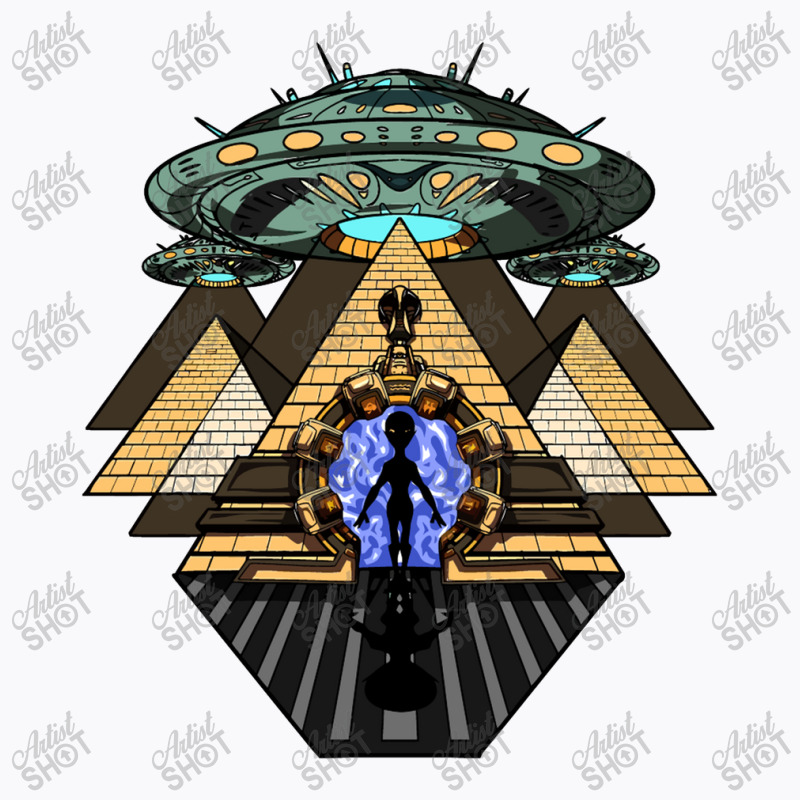 Alien Abduction Egyptian Pyramids T-shirt | Artistshot