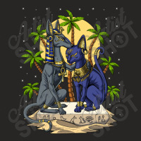 Hippie Anubis And Bastet Ladies Fitted T-shirt | Artistshot