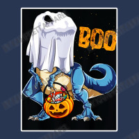 Ghost Dinosaur T Rex Funny Boo Halloween Gifts Men Pumpkin Men Denim Jacket | Artistshot