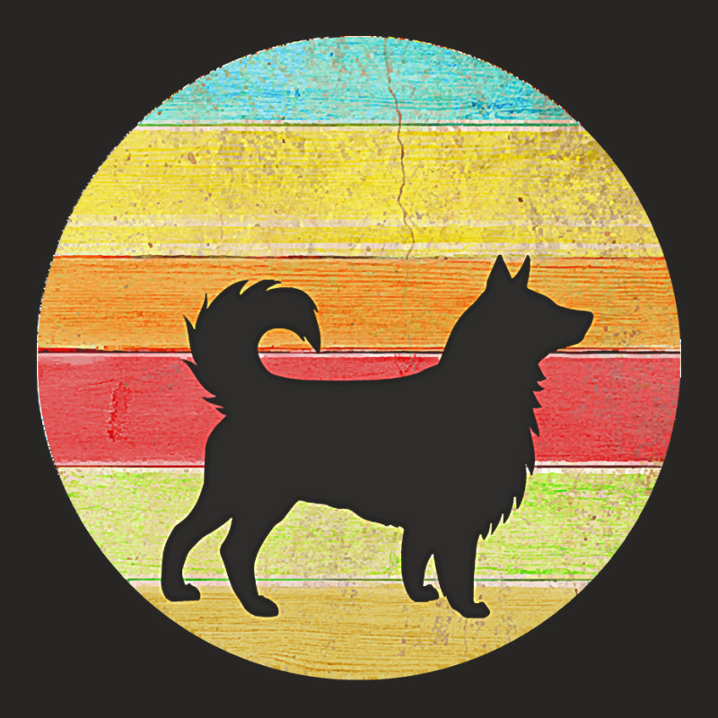 Border Collie Vintage T  Shirt Border Collie Vintage Rainbow Silhouett Ladies Fitted T-Shirt by theaney | Artistshot