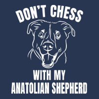 Chess Dog Anatolian Shepherd Funny T  Shirt Don't Chess With My Anatol Ladies Denim Jacket | Artistshot