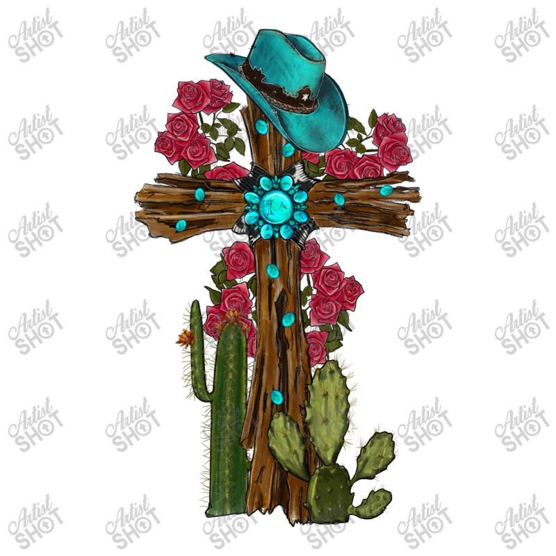 Cross Gemstone Cactus Roses Cowboy Hat Baby Bodysuit | Artistshot