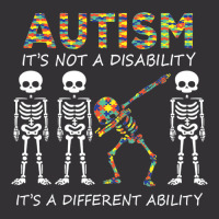 Autism Its A Different Ability Dabbing Skeleton Vintage Hoodie | Artistshot