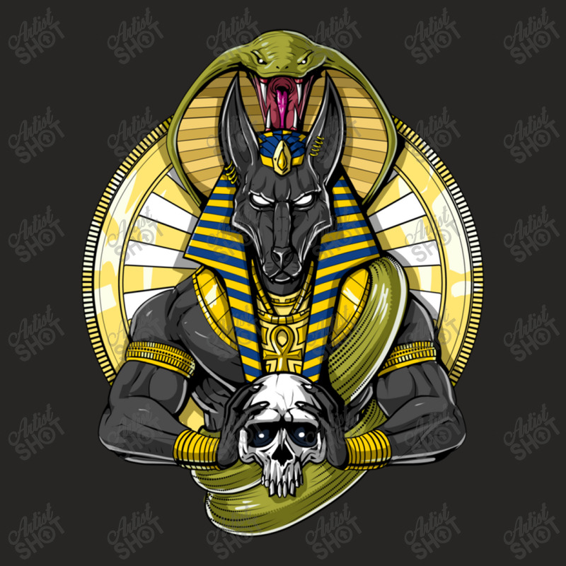 Hippie Egyptian Mythology God Anubis Ladies Fitted T-Shirt by criticizematter | Artistshot