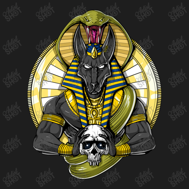 Hippie Egyptian Mythology God Anubis Classic T-shirt by criticizematter | Artistshot