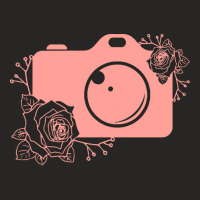 Photographer T  Shirt Pink Camera Silhouette T  Shirt Ladies Fitted T-shirt | Artistshot