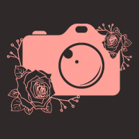 Photographer T  Shirt Pink Camera Silhouette T  Shirt Racerback Tank | Artistshot