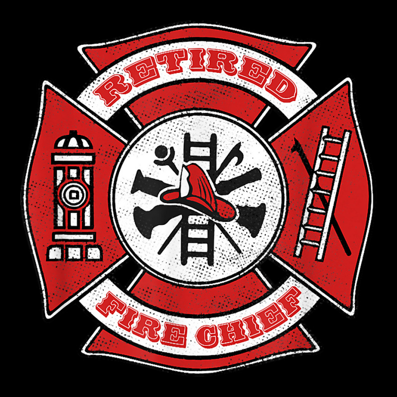 Custom Retired Fire Chief Retirement Gift Red Maltese Cross T Shirt ...