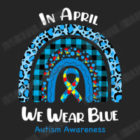 In April We Wear Blue Rainbow Puzzle Autism Awareness Unisex Hoodie | Artistshot