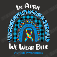 In April We Wear Blue Rainbow Puzzle Autism Awareness Champion Hoodie | Artistshot