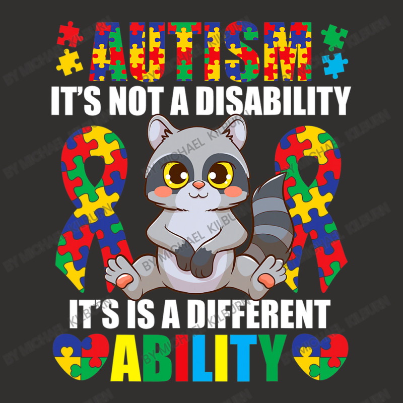 Its Not A Disability Different Ability Autism Raccoon Champion Hoodie by Michael	Kilburn | Artistshot