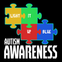 Light It Up Blue Puzzle Inspirational Autism Awareness Cropped Hoodie | Artistshot